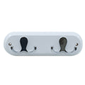 Adoored 2 Double Chrome Hook White Board Decorative Hook Rack, Timber/Steel