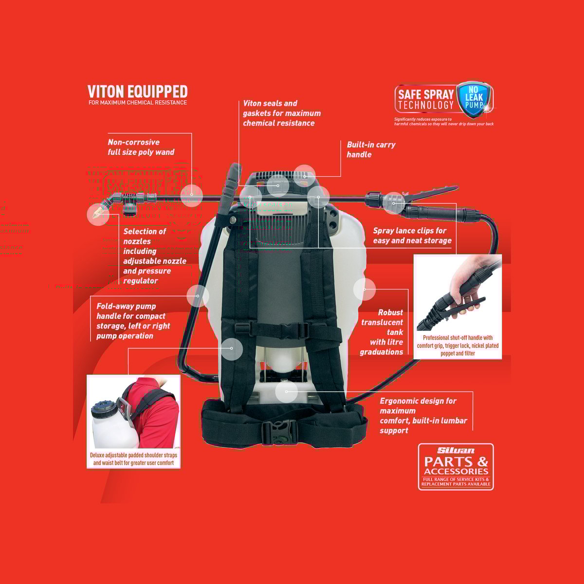 Silvan Backpack Sprayer - 15L - Viton - No Leak Design