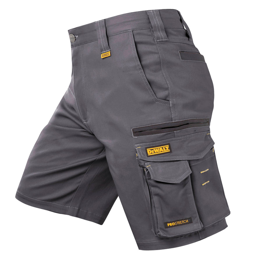DeWALT Bennington PROStretch Work Shorts Size 36 Grey Cotton Spandex