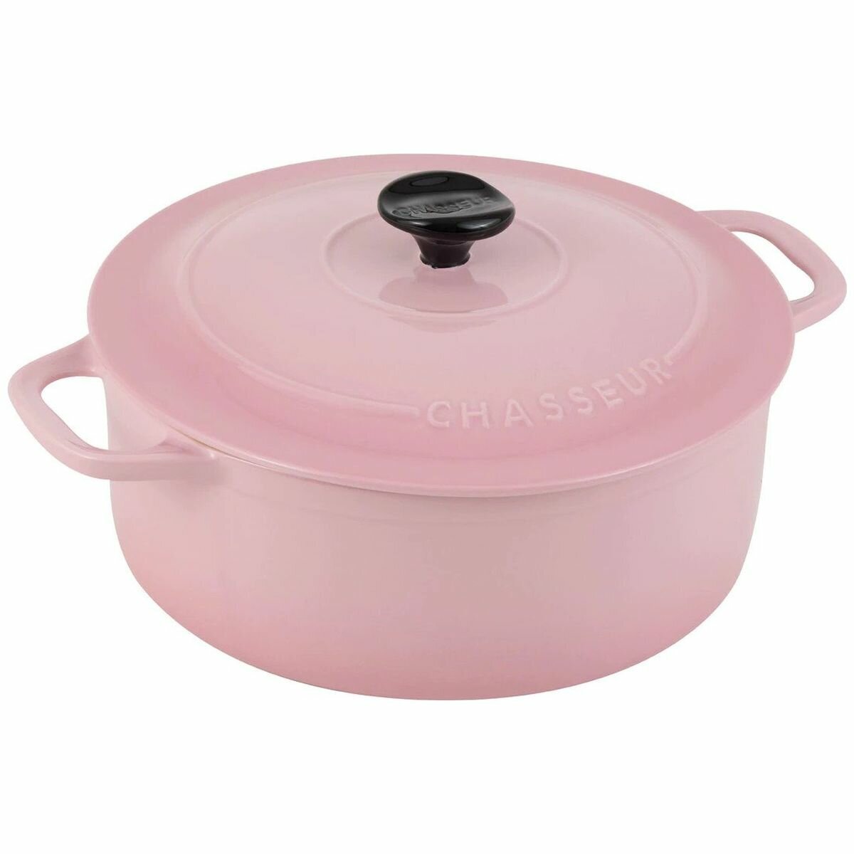 Chasseur Macaron Collection 24cm Stoneware Casserole - Cherry Blossom Pink, Oven to 220°C - 19617