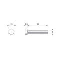 Zenith M8 x 50mm Zinc Plated Hex Head Bolts and Nuts - 2 Pack - Durable Fasteners - SuperSaverAU - view 2