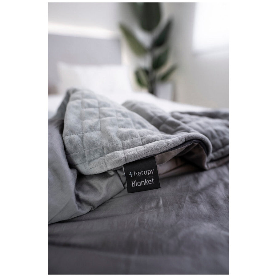 Therapy 5kg Adult Weighted Blanket with Cover Space Grey - SuperSaverAU - view 1