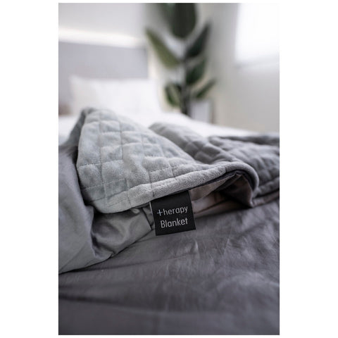 Therapy 14kg Super King Weighted Blanket, Space Grey, Bamboo & Micro Plush Cover - SuperSaverAU - view 1