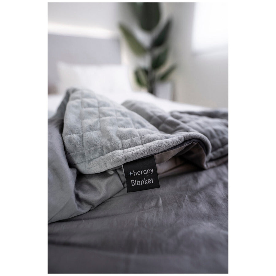 Therapy 14kg Super King Weighted Blanket, Space Grey, Bamboo & Micro Plush Cover - SuperSaverAU - view 1