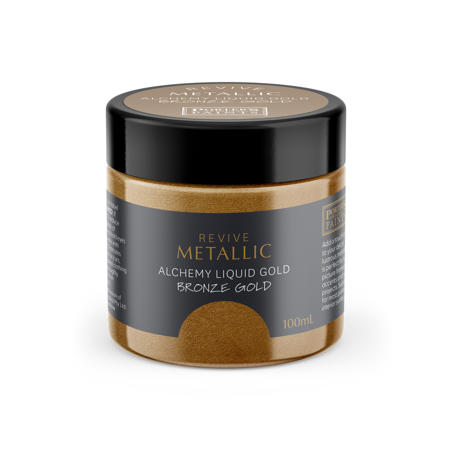 Porter S Paints 100ml Metallic Bronze Gold Furniture Paint - Mini Pot - Water-Based - Low Odour - SuperSaverAU - view 1