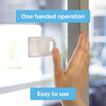 Perma Child Safety Sliding Door and Window Lock 2 Pack - 48mm x 77mm - Easy Installation - Dual Movement Lock - SuperSaverAU - view 3