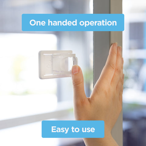 Perma Child Safety Self-Adhesive Sliding Door & Window Lock - 2 Pack