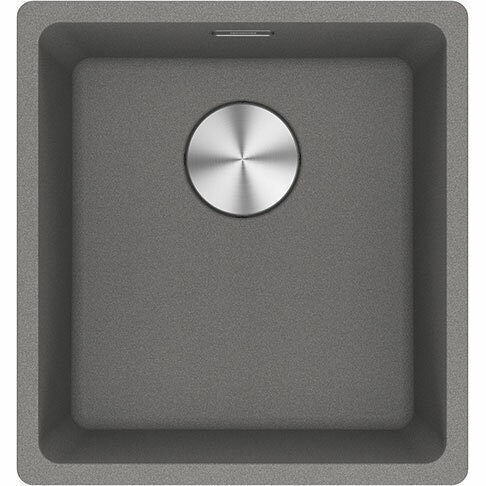 Franke Maris 370mm topmount granite sink - Stone Grey, hidden overflow - MRG610-37SGB