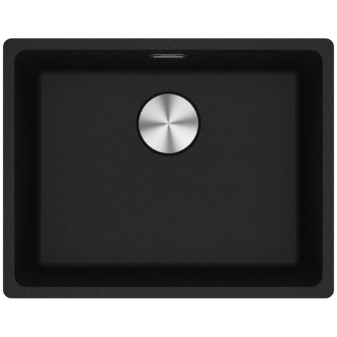Franke Maris single bowl undermount sink with extension drainer - onyx Fragranite - MRG110-52ON-FPC