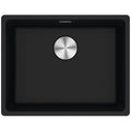 Franke Maris single bowl undermount sink - Fragranite in onyx - hidden overflow - MRG110-52ON-B