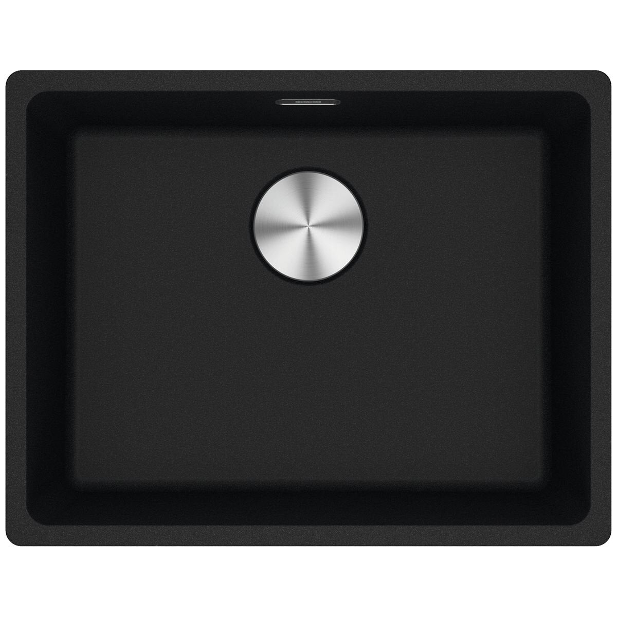 Franke Maris single bowl undermount sink - Fragranite in onyx - hidden overflow - MRG110-52ON-B