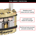 Master Lock 64mm Excell Padlock Laminated Steel Boron-Carbide Shackle