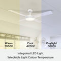 Brilliant Lighting 52" White LED CCT Inaya DC Ceiling Fan with Light & Remote 22700/05