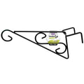 Jack 280mm Black Scrolled PVC Coated Steel Wall Bracket, Outdoor
