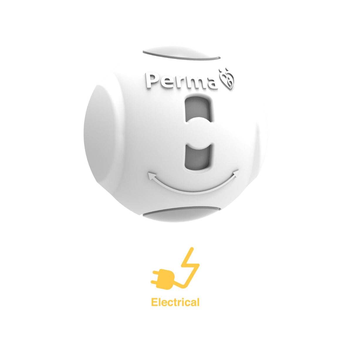 Perma Child Safety Premium Outlet Covers 12 Pack White & Grey Plastic