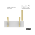 Mode 4 Over Door Hanger - 4 Brushed Brass Hooks - 450mm x 70mm - White Board - SuperSaverAU - view 4