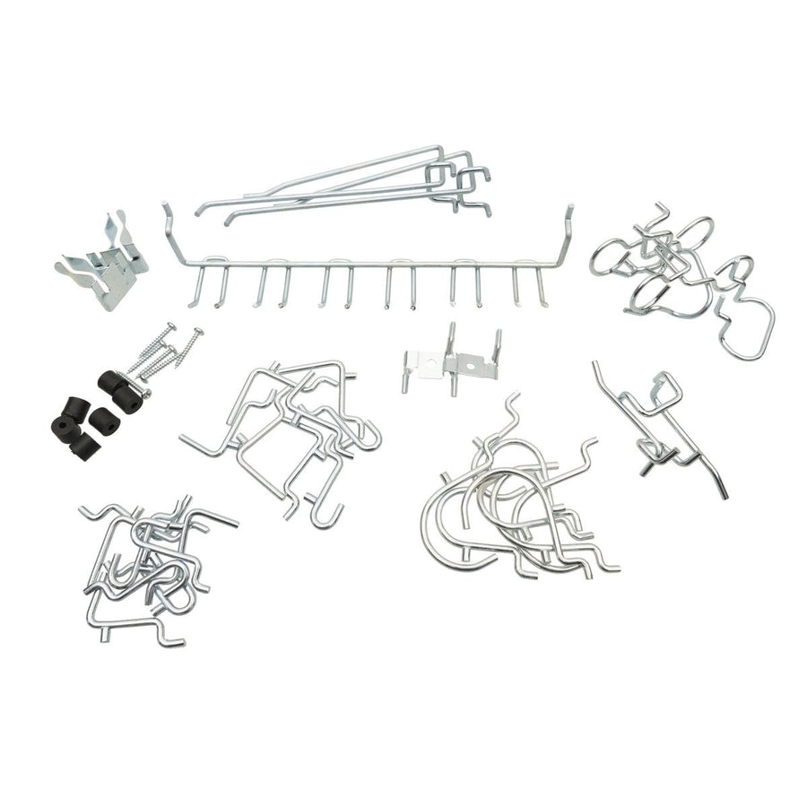 Zenith Pegboard Hooks Kit 47 Pack - Zinc Plated - Heavy Duty - Storage - SuperSaverAU - view 1