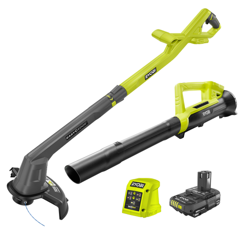 Ryobi 18V ONE+ Cordless Line Trimmer and Blower Kit R18XBLT12