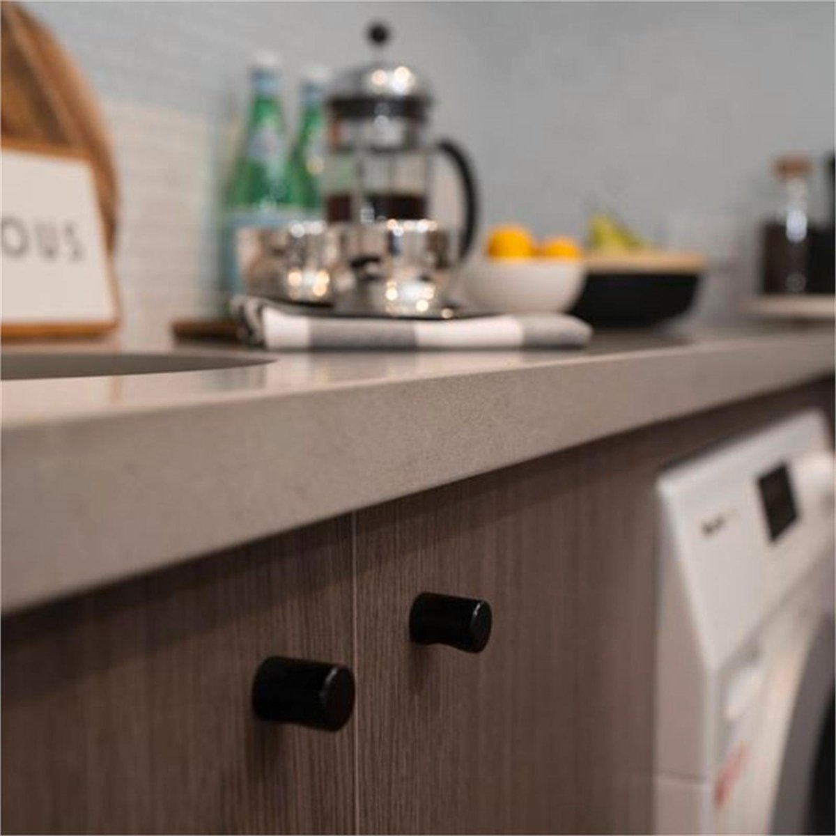 Prestige 20mm Black Fingerpost Knob - Aluminium - Easy To Clean - Modern Design - SuperSaverAU - view 3