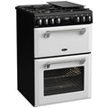 Belling 60cm Mini Richmond Dual Fuel Freestanding Oven - Double Oven, Wok Burner, White - BMR60DODFW