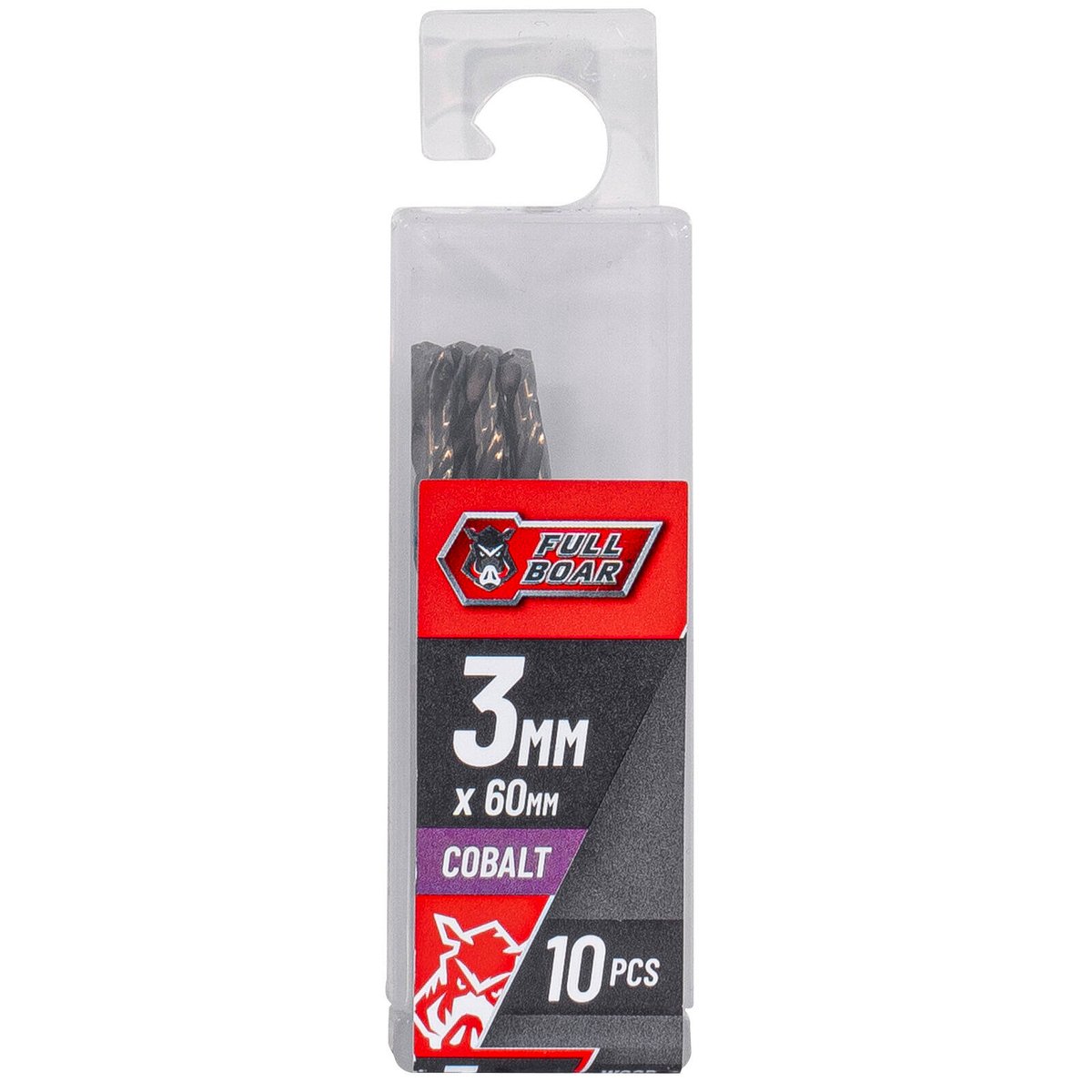 Full Boar 3mm M35 Cobalt Drill Bit 10 Pack - Precision Drilling - Durable - SuperSaverAU - view 1