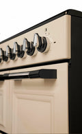 Artusi 90cm Dual Fuel Freestanding Oven in Cream - 5 Gas Burners, Two Ovens, Separate Grill - AFGR935CR