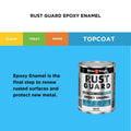 White Knight Rust Guard 1L White Gloss Epoxy Enamel Paint, Solvent-Based, One-Step for Metal Surfaces