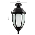 Brilliant Lighting Cambridge DIY Black Ceiling Mount Coach Light B22 Outdoor 17423/06