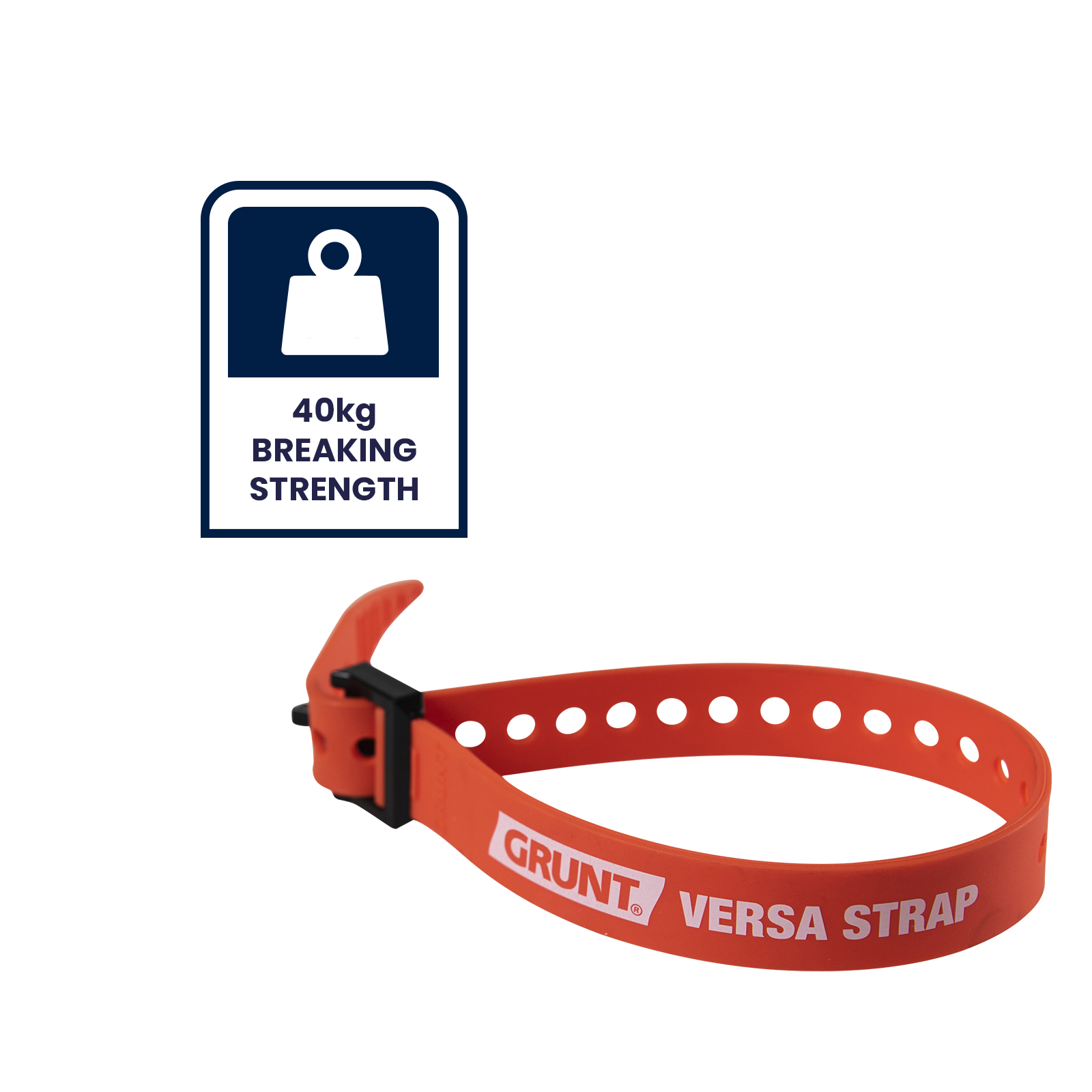 Grunt 20mm x 60cm Orange Thermoplastic Versa Strap