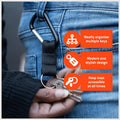 Taskmaster Black Carabiner Key Ring 2 Pack - 25mm - Black - Lightweight Design - SuperSaverAU - view 3