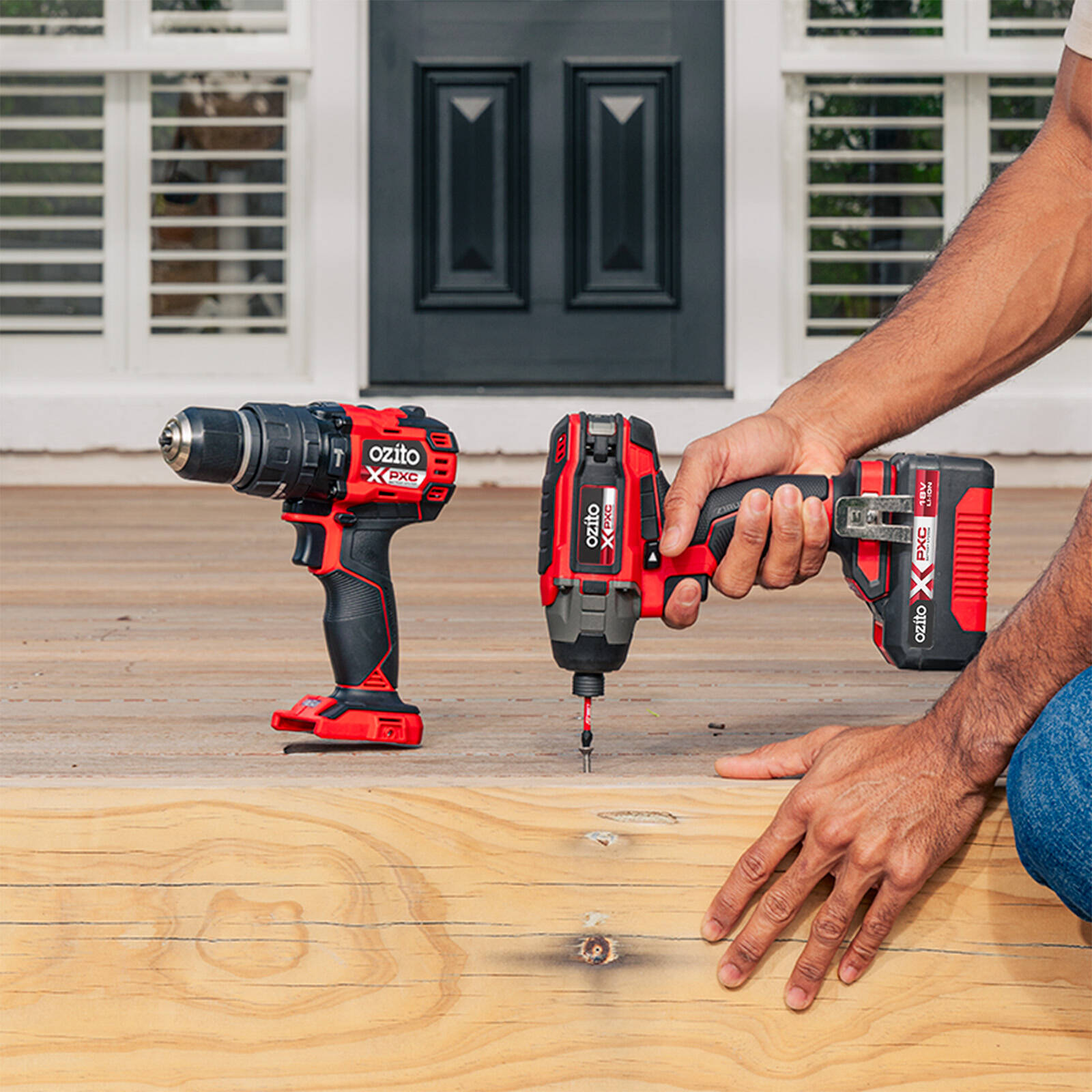 Ozito PXC 18V Brushless Hammer Drill and Impact Driver Kit PXBHIK-400