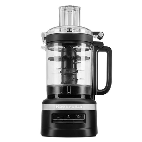 KitchenAid 9 cup food processor - 250W, whisk, four blade, refrigerator lid, Matte black - 5KFP0921ABM