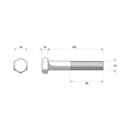 Zenith M16 x 100mm Hot Dip Galvanised Hex Head Bolt and Nut - 4.6 Grade Steel