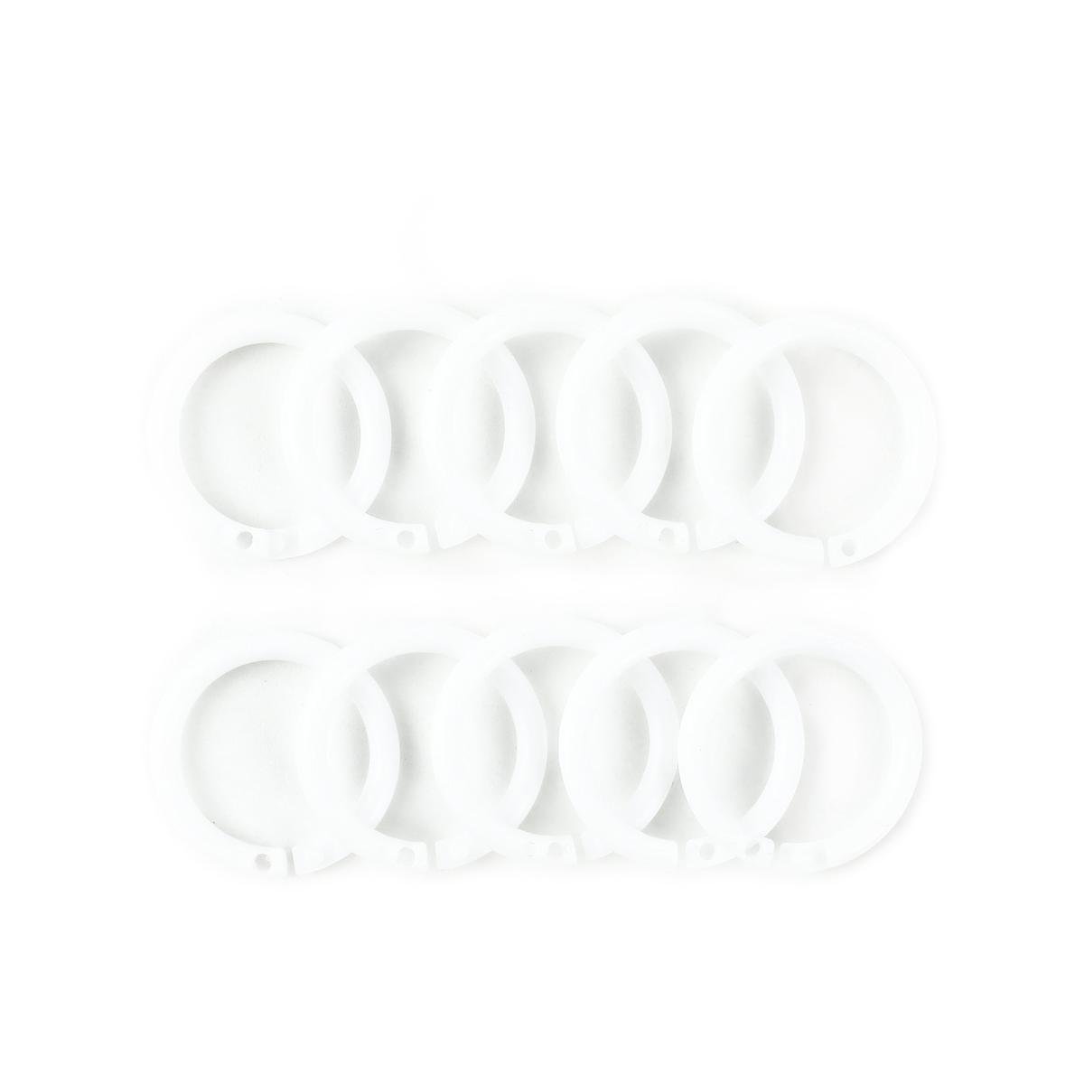 Windoware Curtain Rod Rings - 25mm - White - 10 Pack - Plastic - SuperSaverAU - view 1