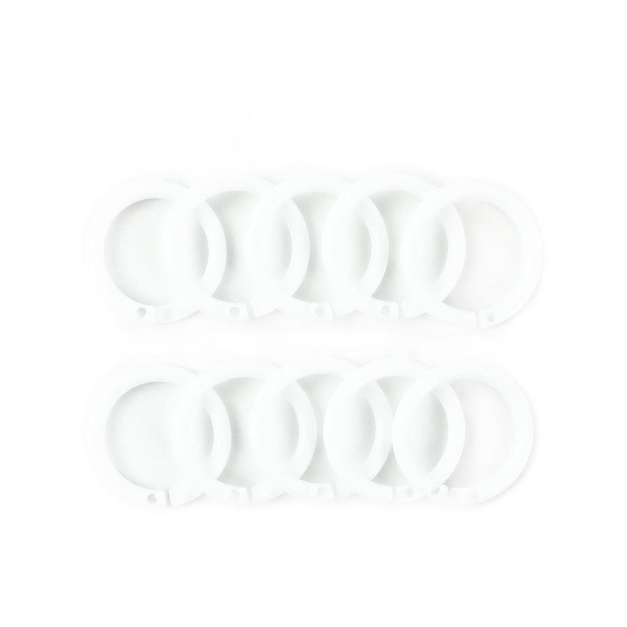 Windoware Curtain Rod Rings - 25mm - White - 10 Pack - Plastic - SuperSaverAU - view 1