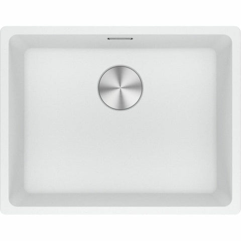 Franke Maris 520mm topmount granite sink - Polar White, extension drainer included - MRG610-52PWFPC