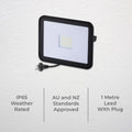 Deta 36W LED Slim Profile Security Flood Light - 3400 Lumens - Black - SuperSaverAU - view 2