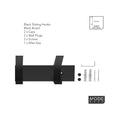 Mode 4 Black Sliding Hooks Hat and Coat Rack - 450mm - Adjustable Storage - SuperSaverAU - view 5