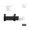 MODE 4 Hook Sliding Hat & Coat Rack, Black Board with Adjustable Hooks