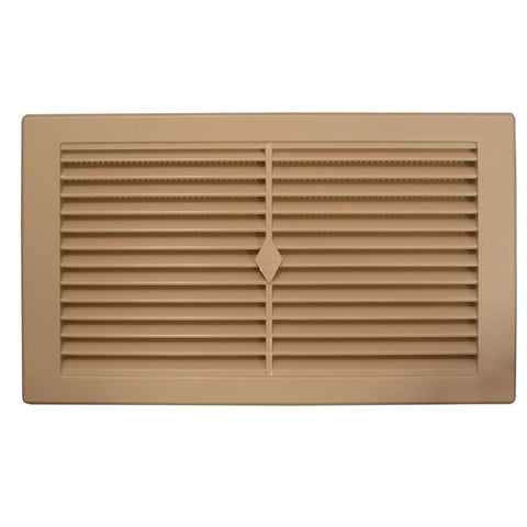 Haron Wall Vent - 245 x 145mm - Beige Plastic - Mesh Backing - Easy Install - SuperSaverAU - view 1
