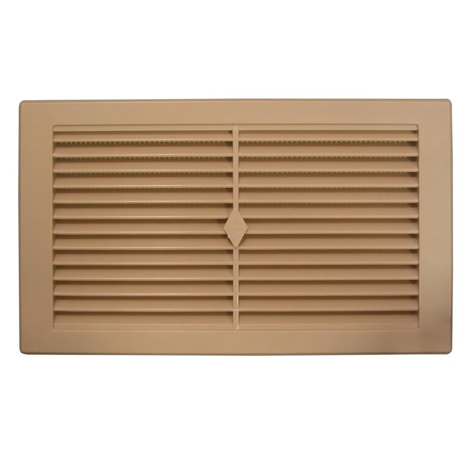 Haron Wall Vent - 245 x 145mm - Beige Plastic - Mesh Backing - Easy Install - SuperSaverAU - view 1