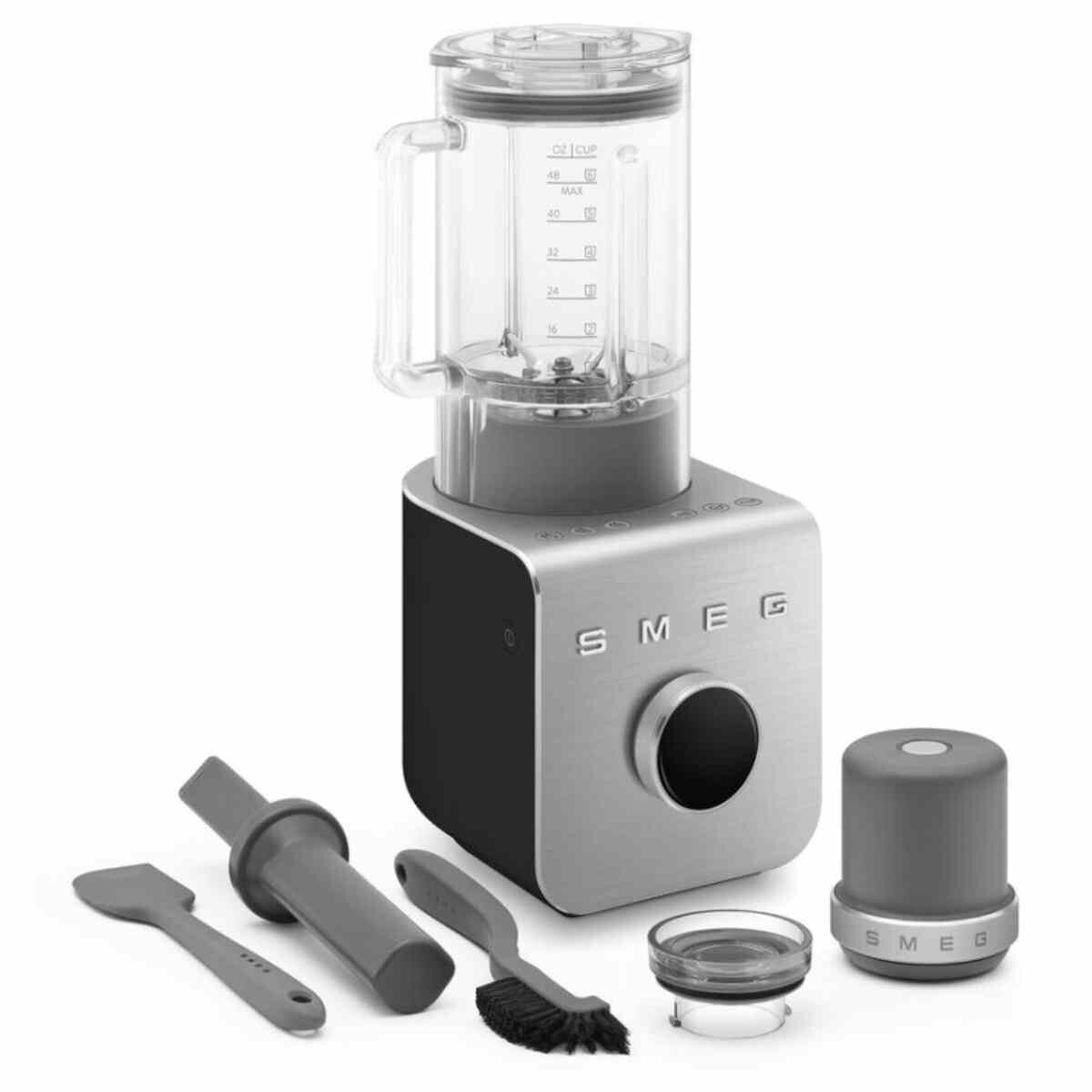 Smeg 50s Style Blender 1.5L - 1400W, 9 Speeds, 5 Preset Programs, LCD Timer, Black - BLC02BLMAU