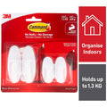 Command Small / Medium White Adhesive Designer Hooks Value Pack - 4 Pack
