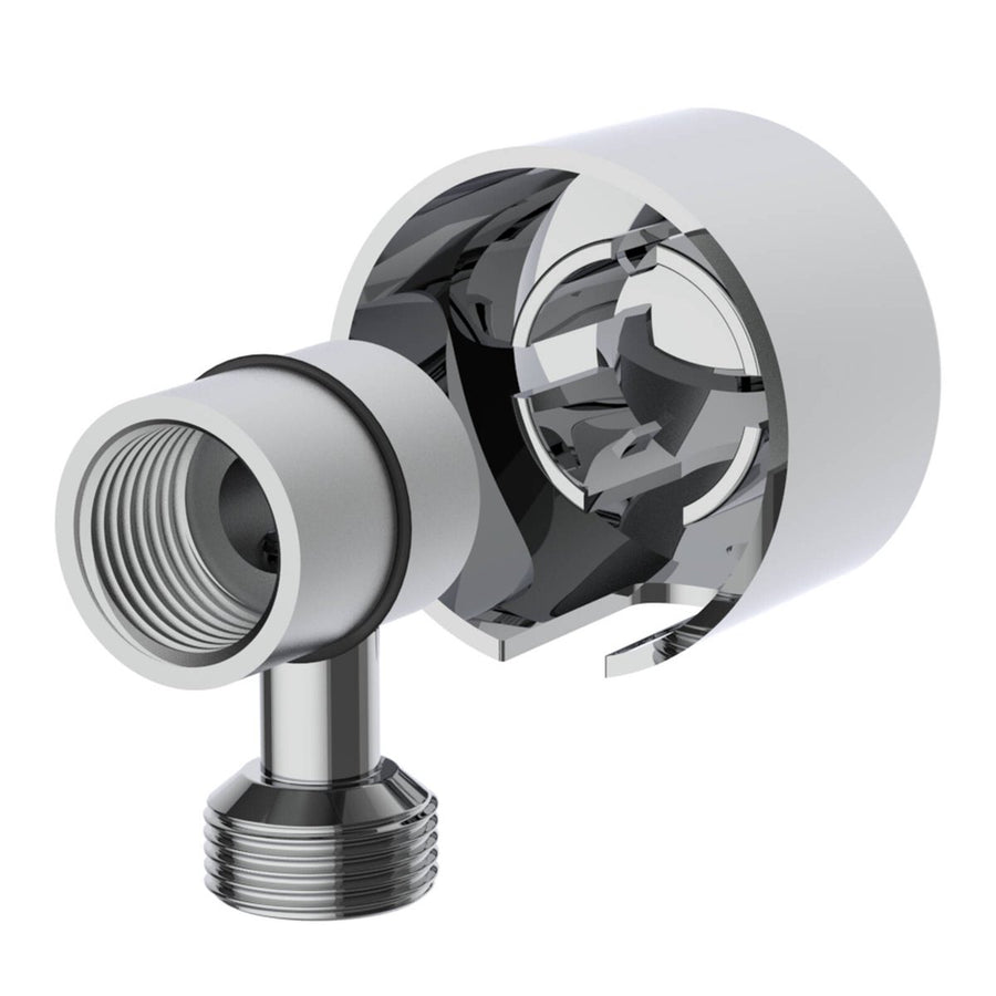 Estilo Chrome Wall Elbow - 1/2" BSP Brass - Lead-Free - Durable - 54mm x 35mm x 54mm - SuperSaverAU - view 1