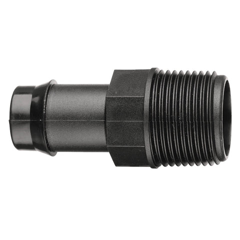 Pope 19mm Tail x 20mm BSP Male Director 5 Pack - Black Poly Irrigation Connector
