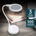 Brilliant White Magoo Magnifier Desk Lamp - 3X 12X Magnification - 145mm x 570mm - SuperSaverAU - view 3