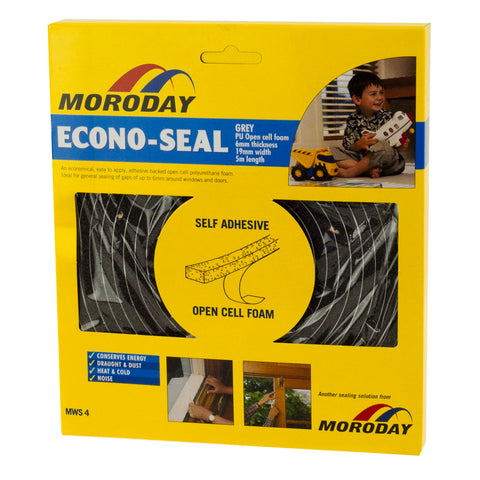 Moroday 19mm Grey Econo Open Cell Foam Weather Seal Tape