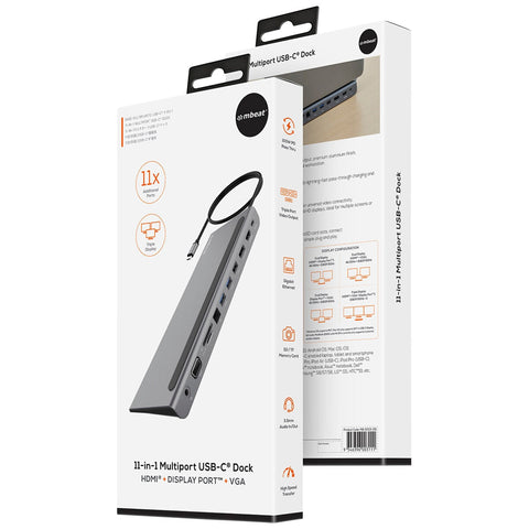 mbeat 11-in-1 Multi-Port USB-C Docking Station - SuperSaverAU - view 2