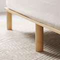 Zinus Arden queen bamboo bed frame - natural finish, slatted foundation, built-in headboard - AU-FPWNH2-08Q