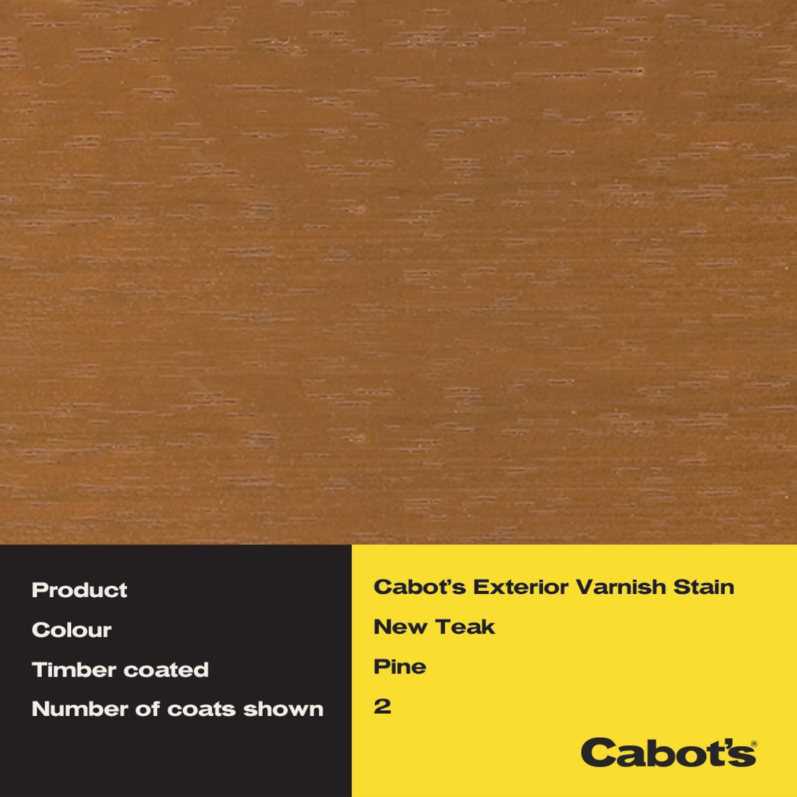 Cabot's Teak Water Based Exterior Varnish Stain 500ml